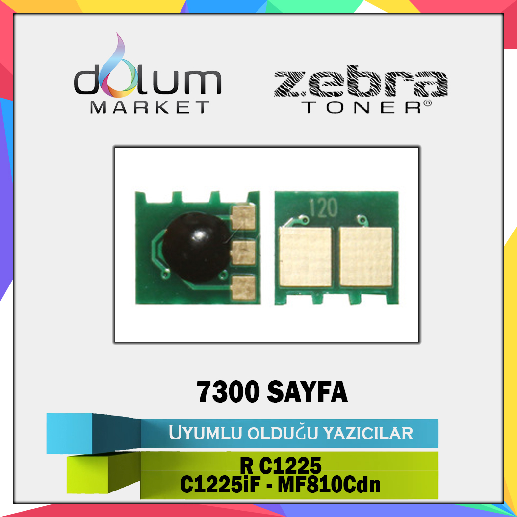 C1225C Mavi Toner Chip - 7.3K